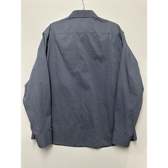 UNTUCKit Shirt Mens 2XL Blue Wrinkle Free Relaxed Fit Pio Cesare Button Down EUC - Picture 2 of 13